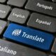 keyboard with spanish to english translation button